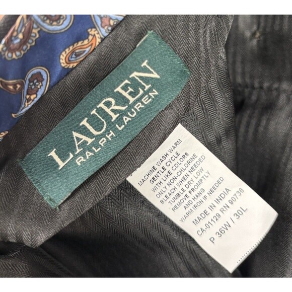 Lauren Ralph Lauren Dress Pants Slacks Black Mens 36x30 - Picture 5 of 8